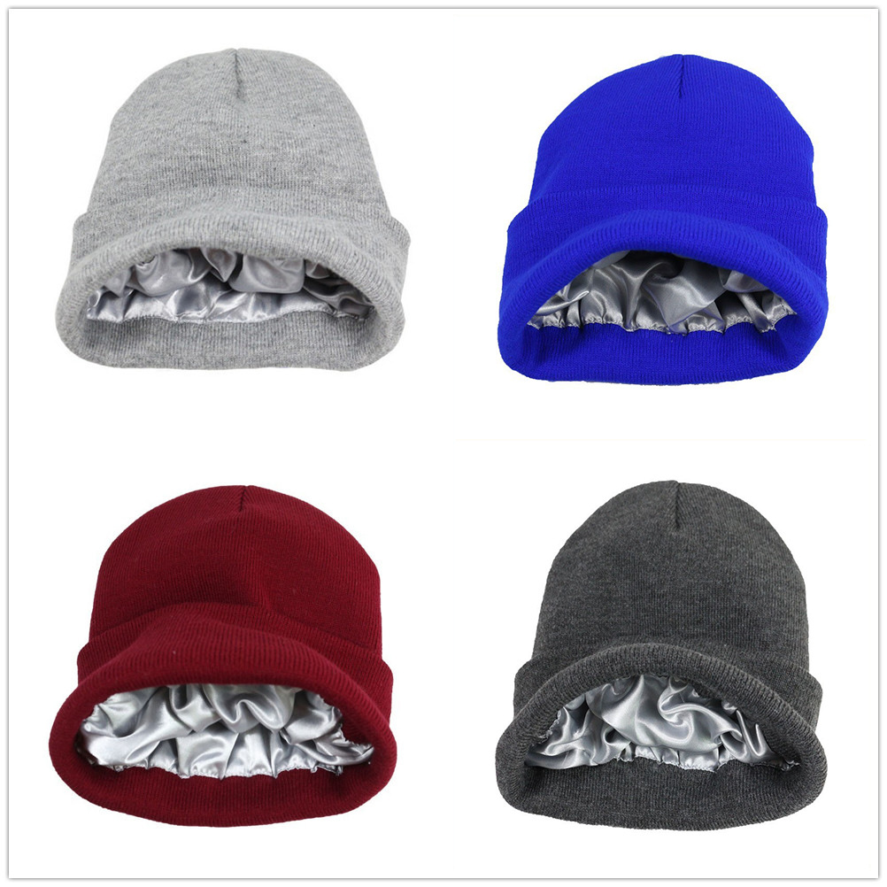 Unisex Satin Lined Knit Beanie - đánh giá và giá Beanie Cuffed Knit