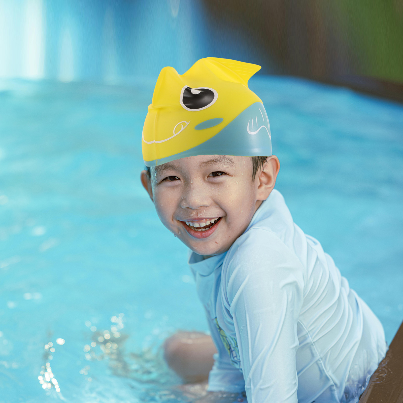 Silicone Swim Cap Cartoon Fish - đánh giá và giá Swim Hat Silicone
