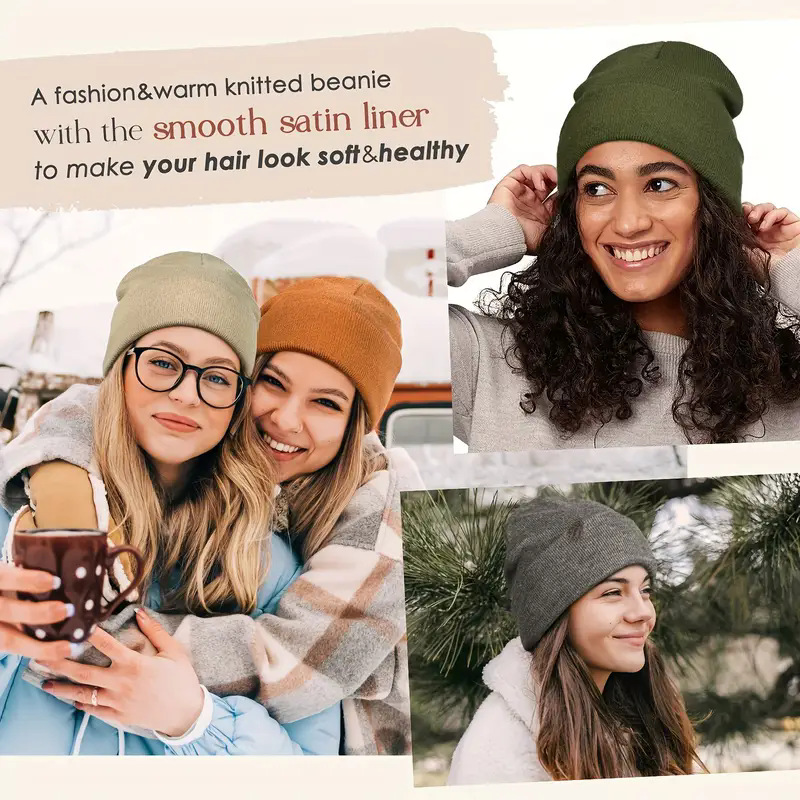 Unisex Satin Lined Anti Static - đánh giá và giá Beanie Cuffed Knit