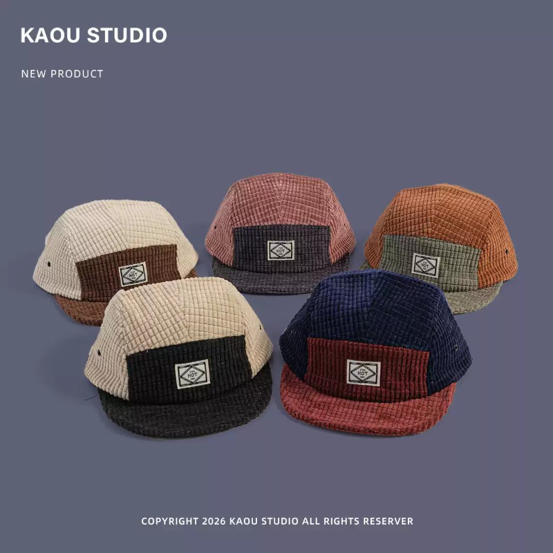 Color Block Patchwork Corduroy - đánh giá và giá Corduroy Cap 5 Panel
